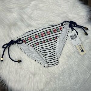 NWT Sperry Top Sider Embroidered String Bikini Bottom XS